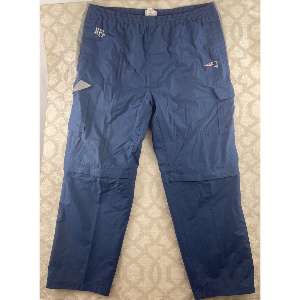 NFL New‎ England Patriots Mens XL Navy Blue Track Cargo Pants Nylon Zip Ankle